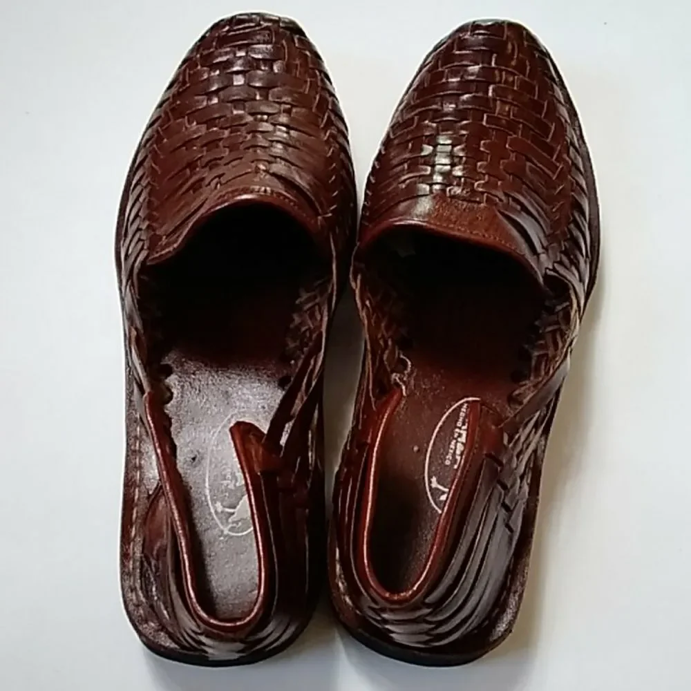 Garza Huaraches  Sandalias Handmade 💯 Piel Men Shoes Size México 9 US 10.5